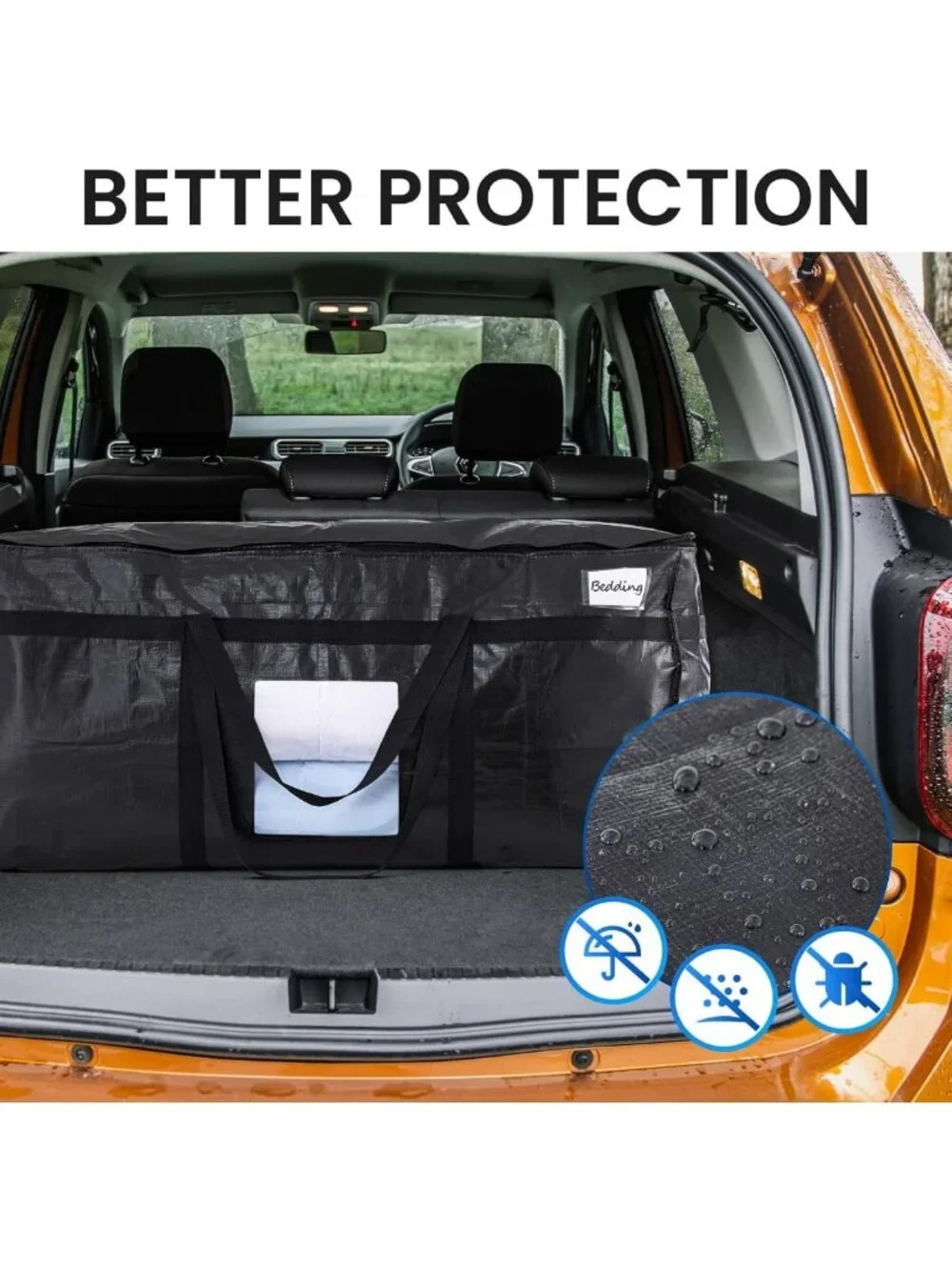2 Pack Extra Large 69 Gallon Storage Bags with Clear Window - Durable
